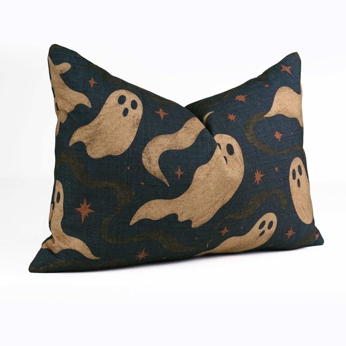 Spook Ghost Printed Boho Lumbar Cushion Cover Halloween Decor 