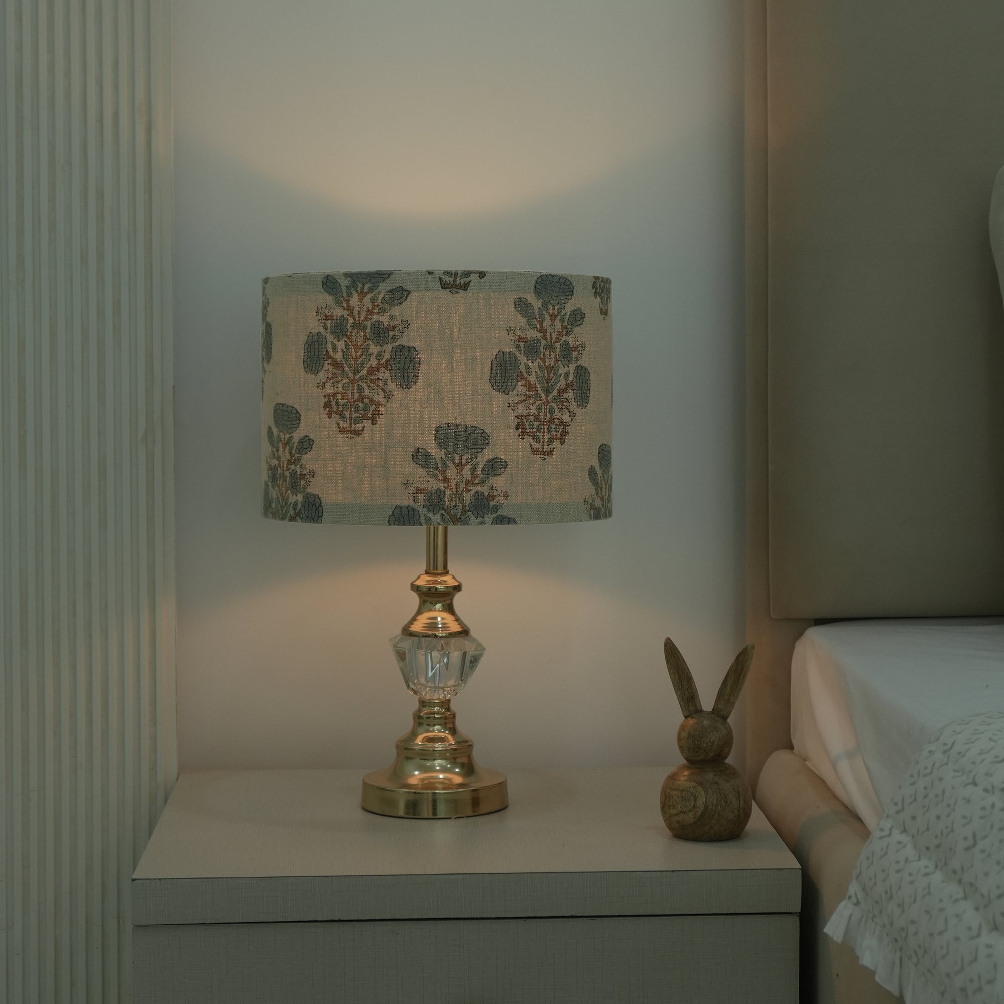 Artisan Made Block Print Heavy Linen Boho Lampshade - Swadesh