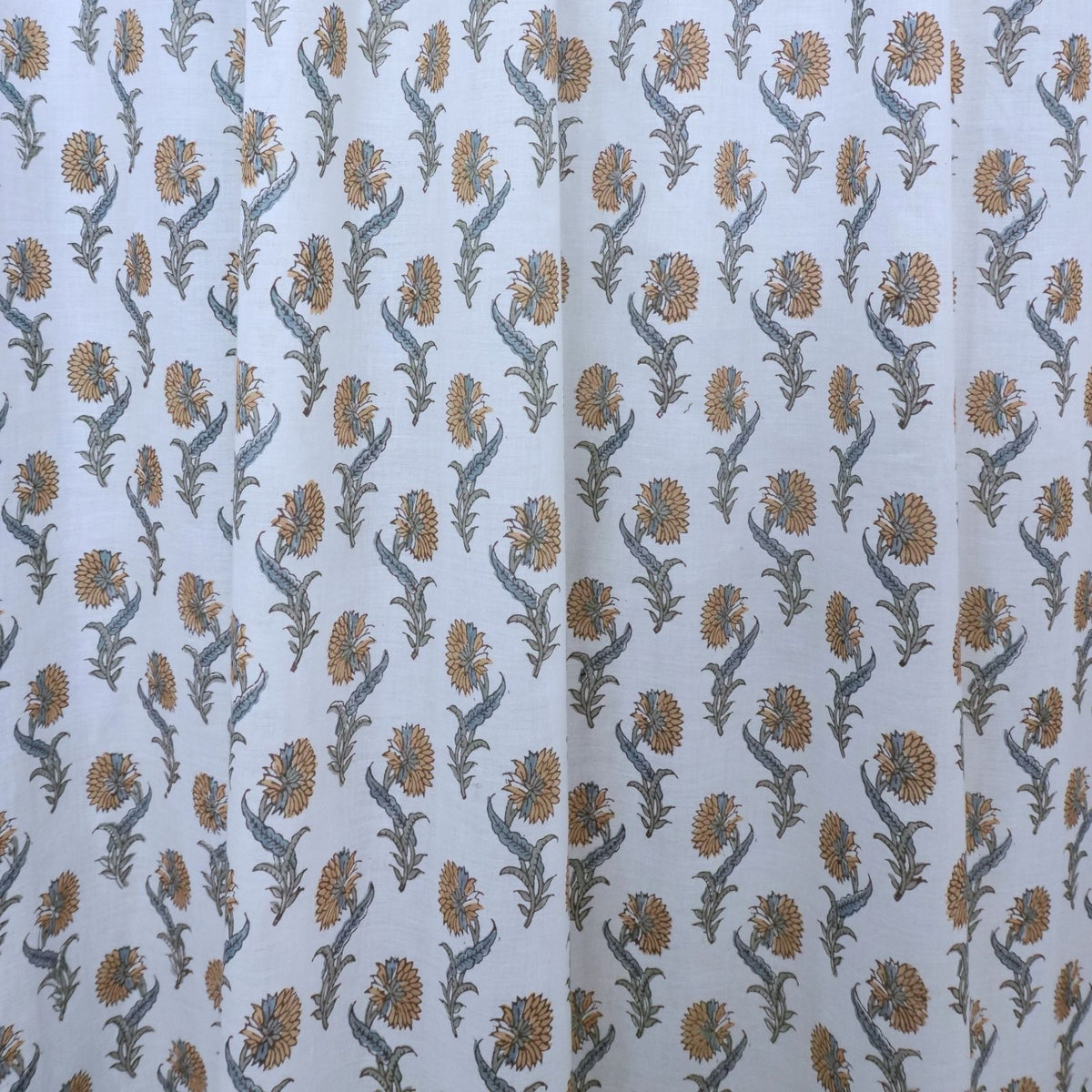 Handmade 100% Cotton Tab Top Curtain - Daffodil