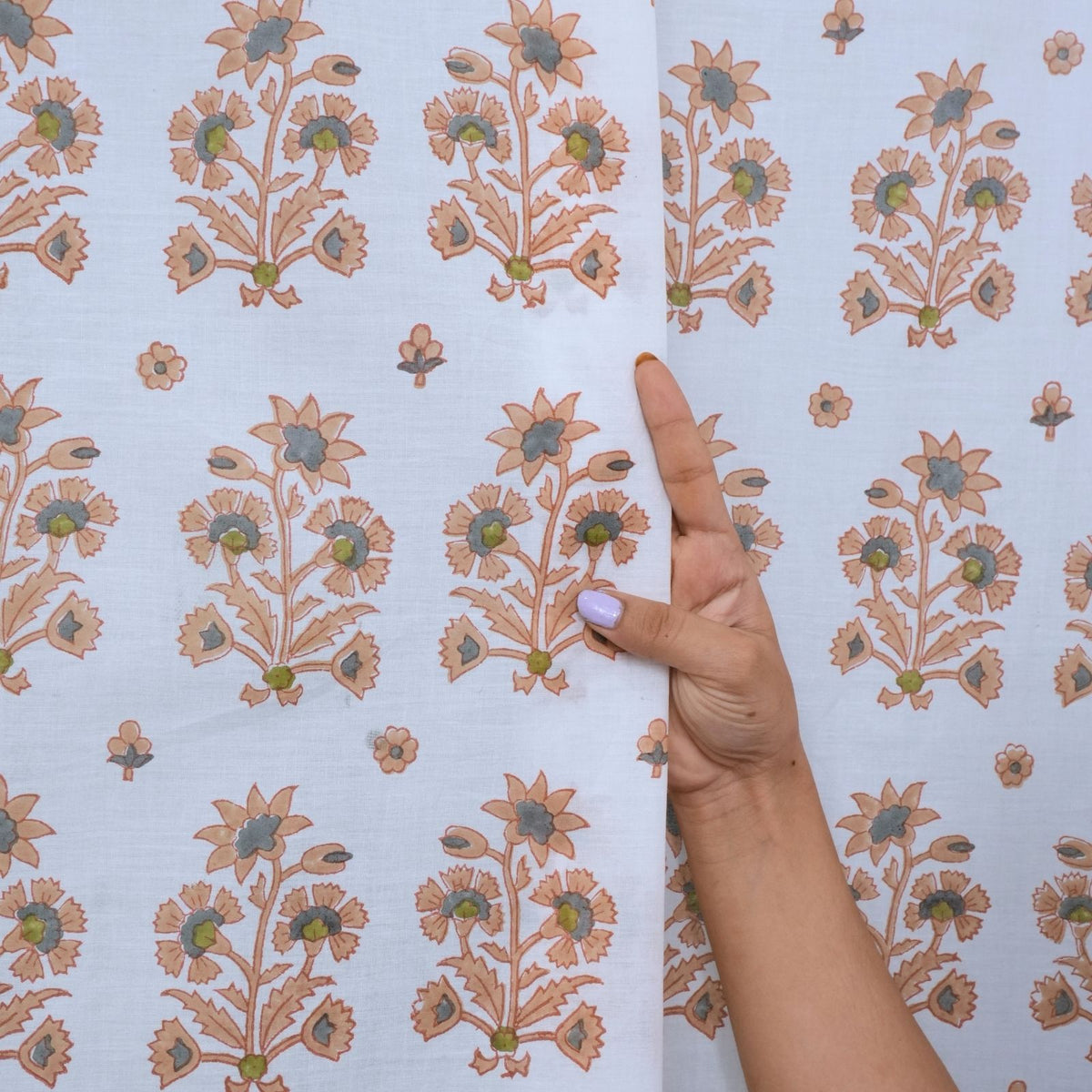 Handcrafted Block Print 100% Cotton Curtains - Sawrna