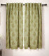 Block Print Gray Floral Linen Bedroom Window Curtains - Daisy
