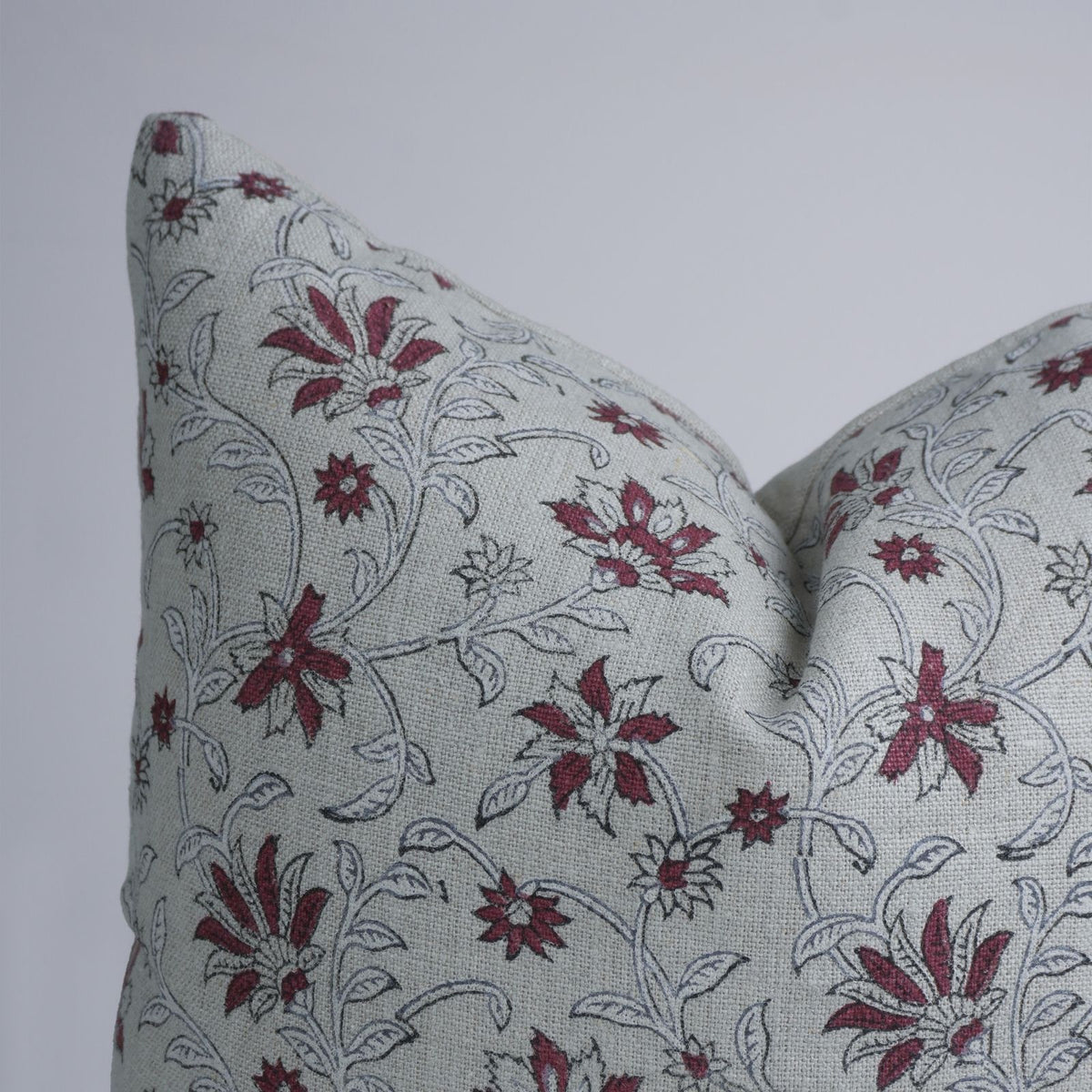 Indian Brown Floral Cushion Cover - Aradhana