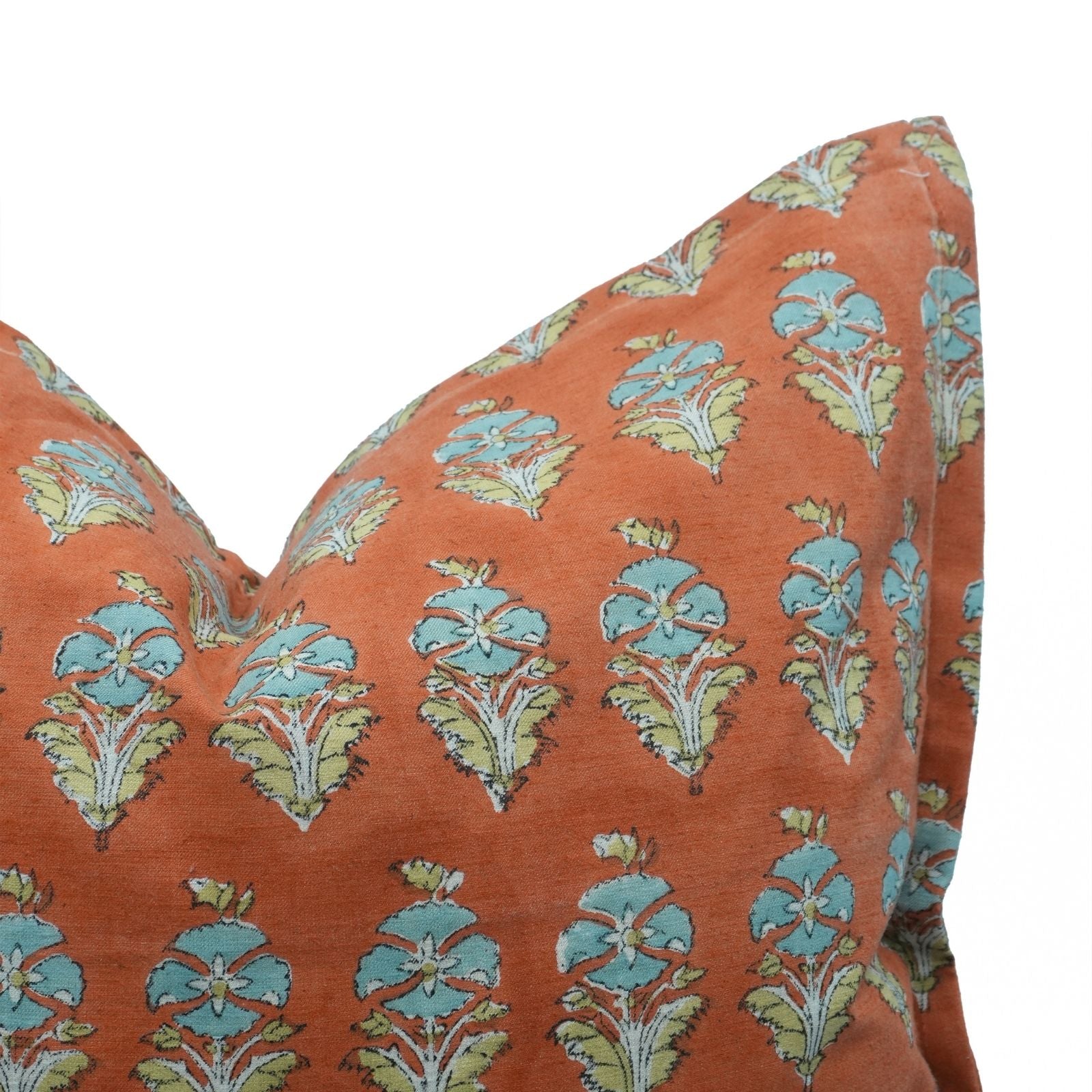 Handcrafted Oxford Linen Blend Boho Pillow Cover || Rust Mormukut