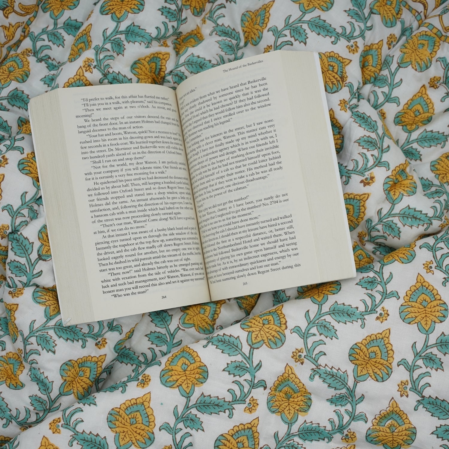 Madhubala Hand Block Print Reversible Cotton Quilt