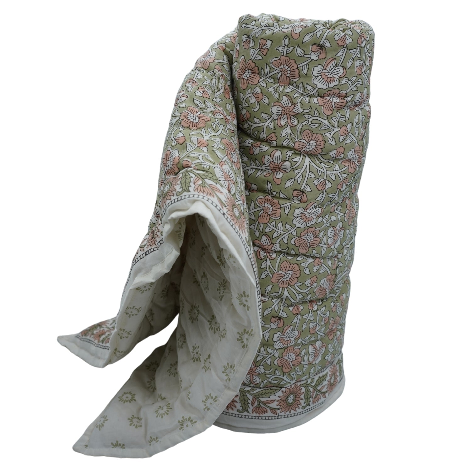 Saundrya Hand Block Print Reversible Cotton Quilt