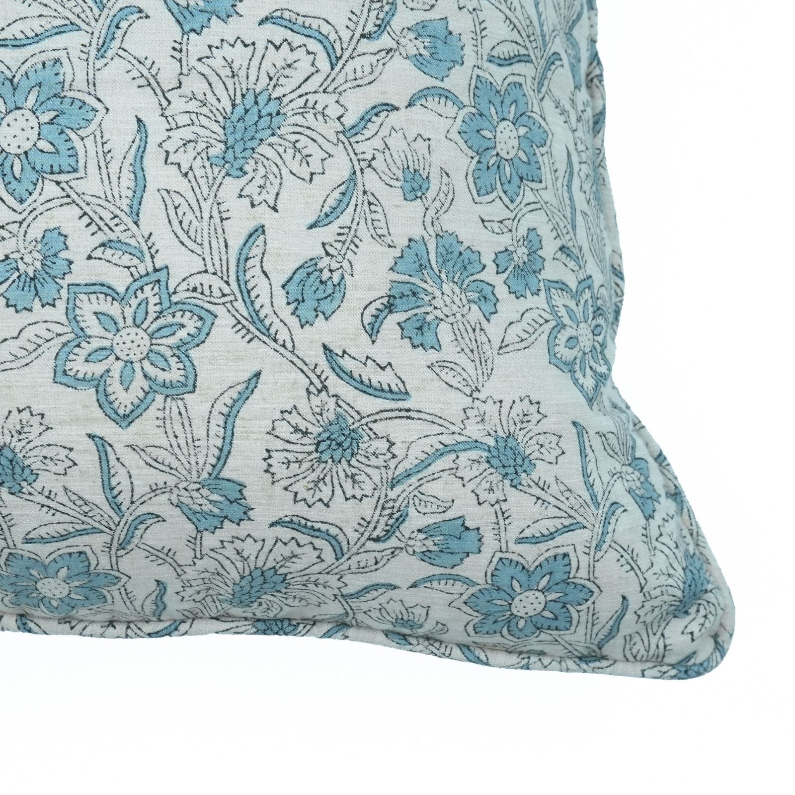 Jarul Handmade Linen Blend Piping Pillow Cover for Living Room 