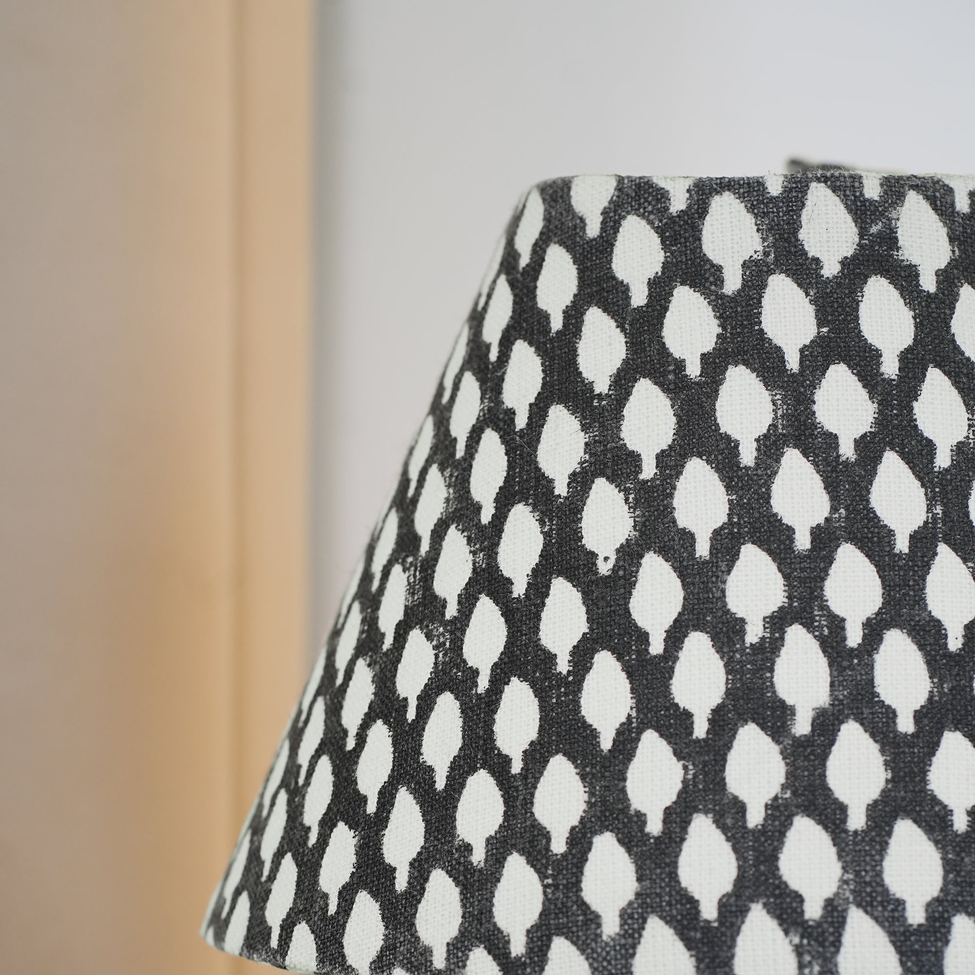 Handmade Off-White Linen Home Decor Lampshade - Khushbu