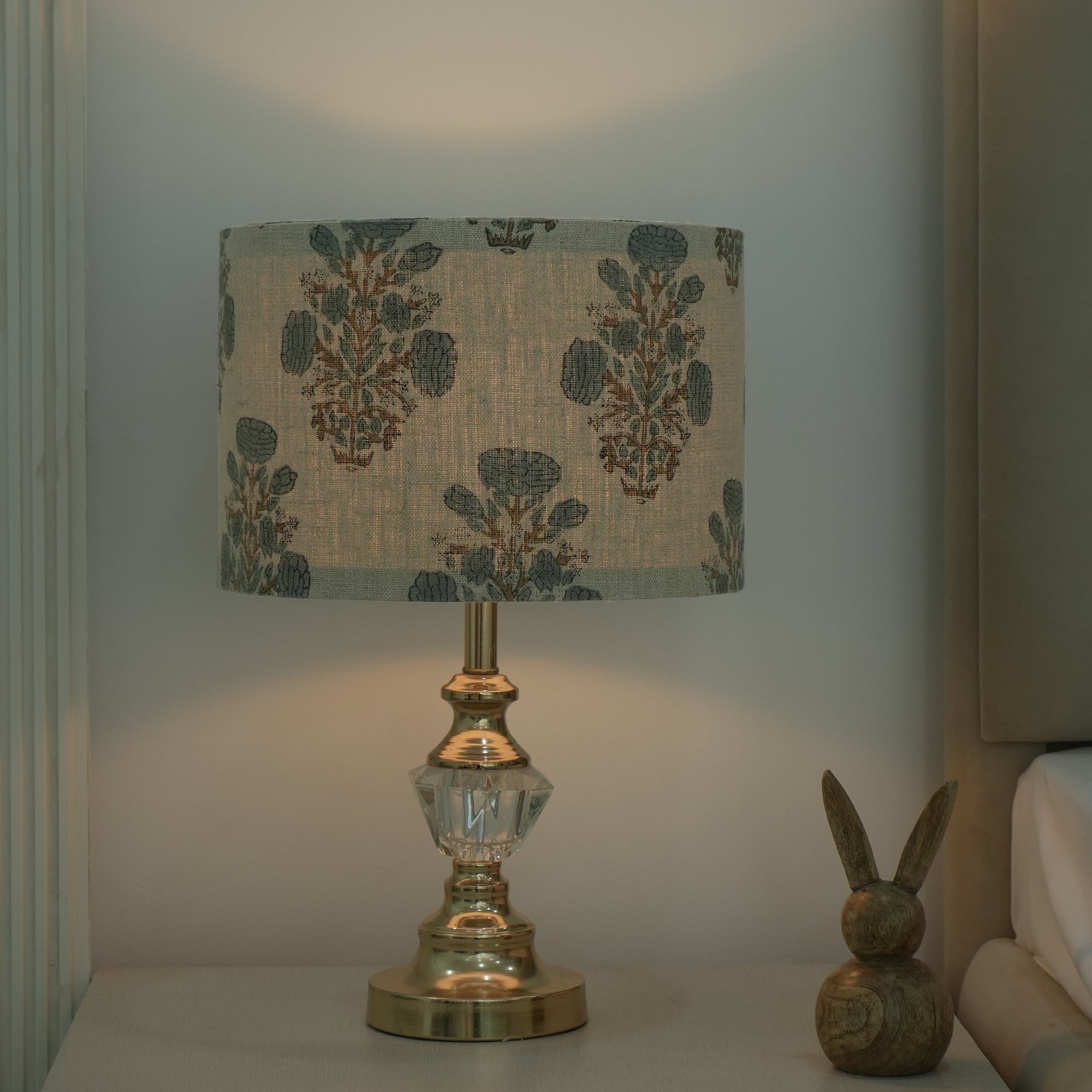 Artisan Made Block Print Heavy Linen Boho Lampshade - Swadesh