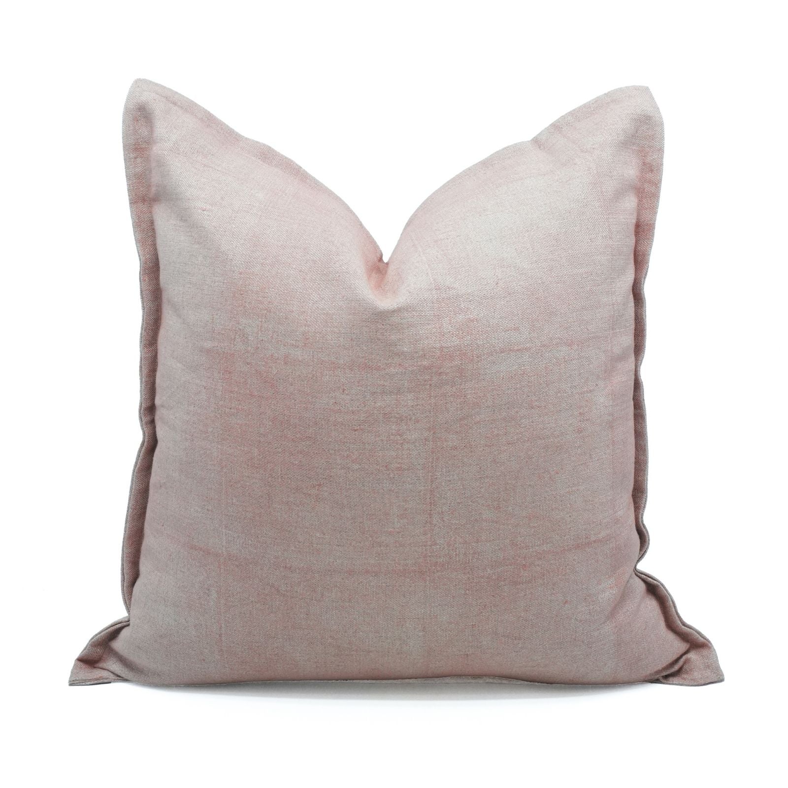 Solid Pink Thick Linen Oxford Boho Pillow Cover | Home Décor