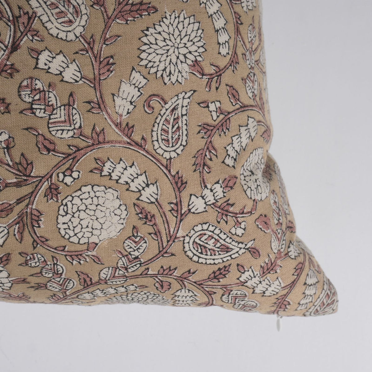 Handmade Shilong Linen Blend Camel Decorative Pillow Cover
