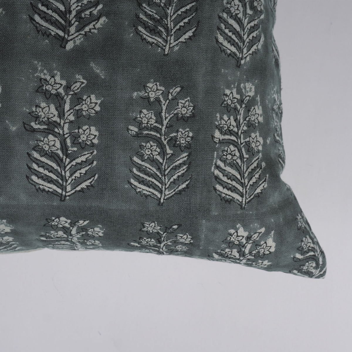 Indian Printed Pure Linen Indoor Pillow Cover - Inderdhanush