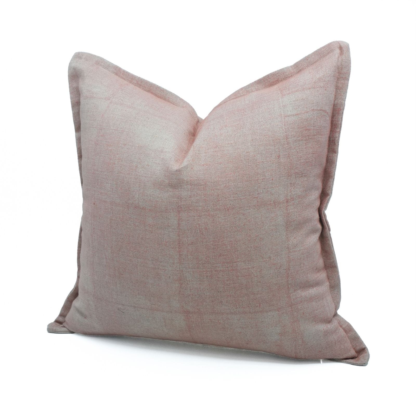 Solid Pink Thick Linen Oxford Pillow Cover | Farmhouse Decor