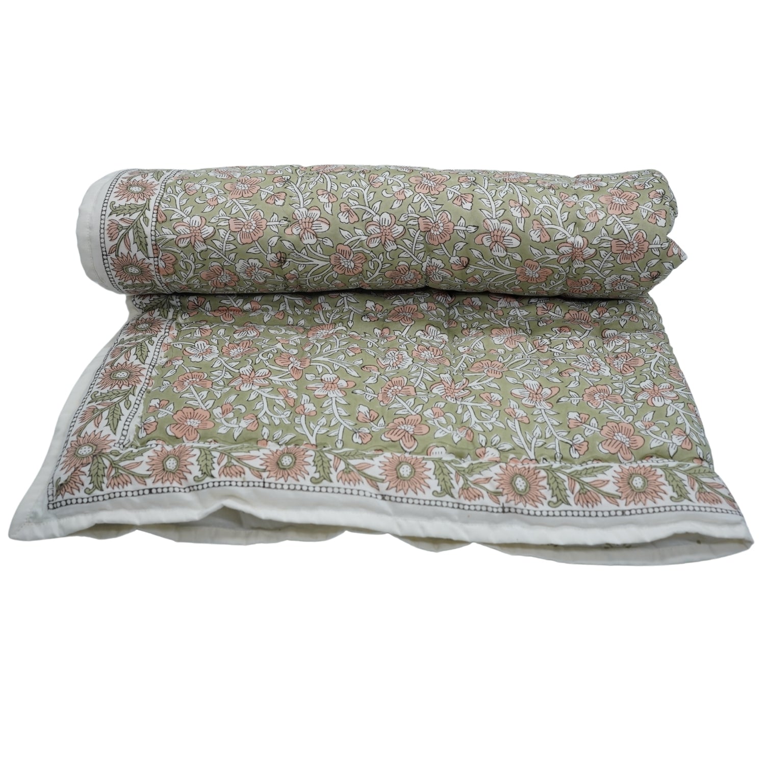 Saundrya Hand Block Print Reversible Cotton Quilt
