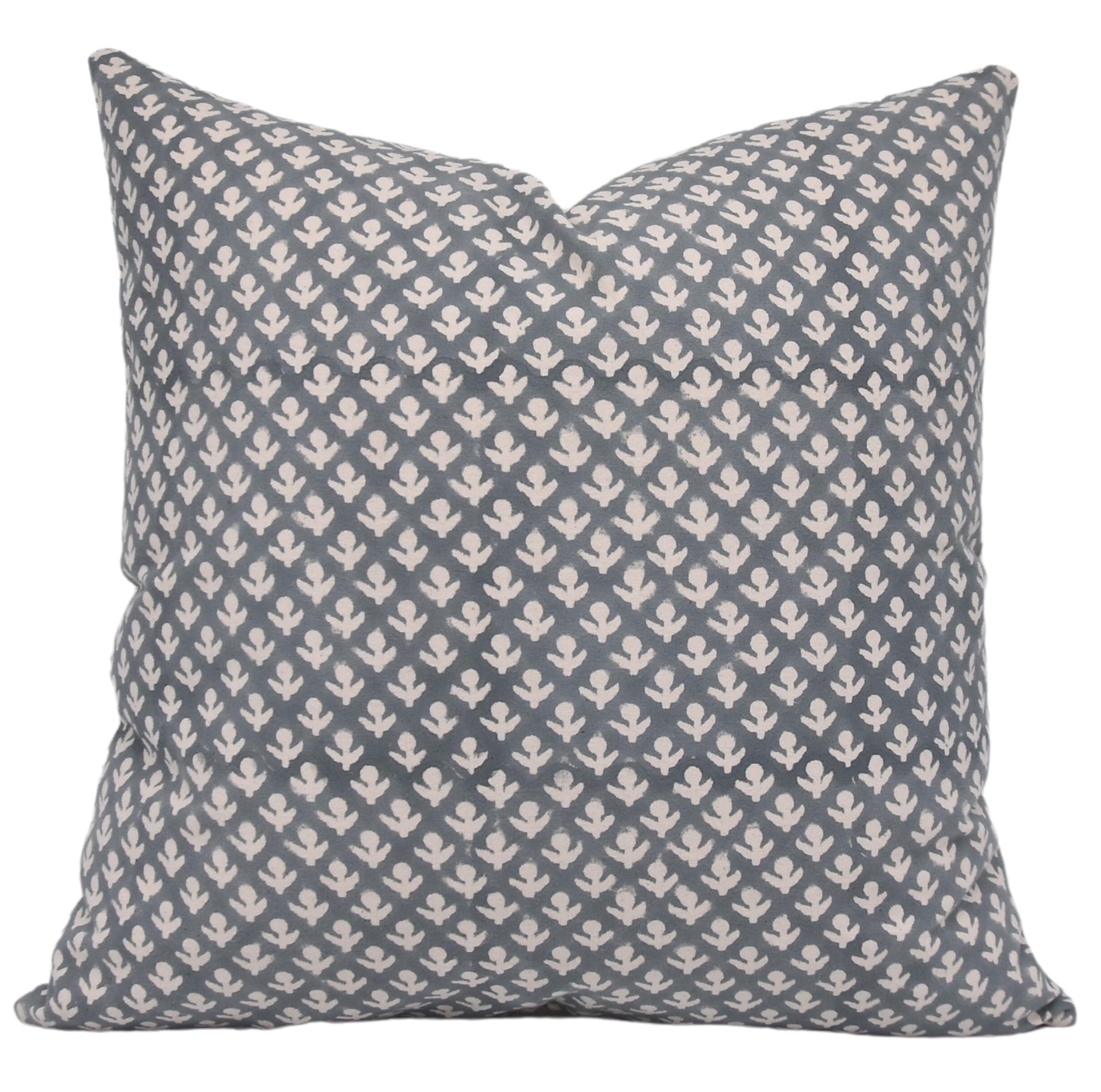 Fabdivine Handloom Block Print Thick Cotton 26X26 Inch Throw Pillow Case Cushion Cover for Sofa, Couch and Bed, Fall Decoration, Farmhouse, Outdoor, Living Room, Boho Home Décor, Haryali, Blue