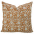 Fabdivine Handmade Block Print Cotton Linen 12x34 Inches Decorative Throw Pillowcase Cushion Cover with Invisible Zipper for Sofa, Couch, Bed, Fall Decoration Seasons, Shillong, Orange