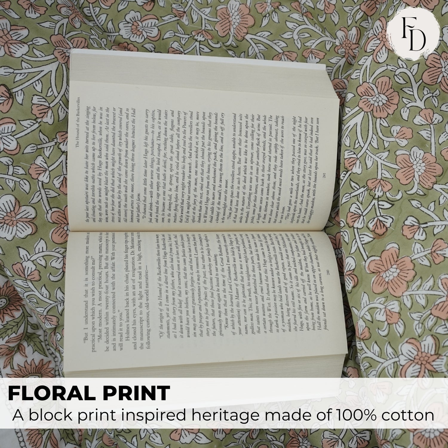 Saundrya Hand Block Print Reversible Cotton Quilt