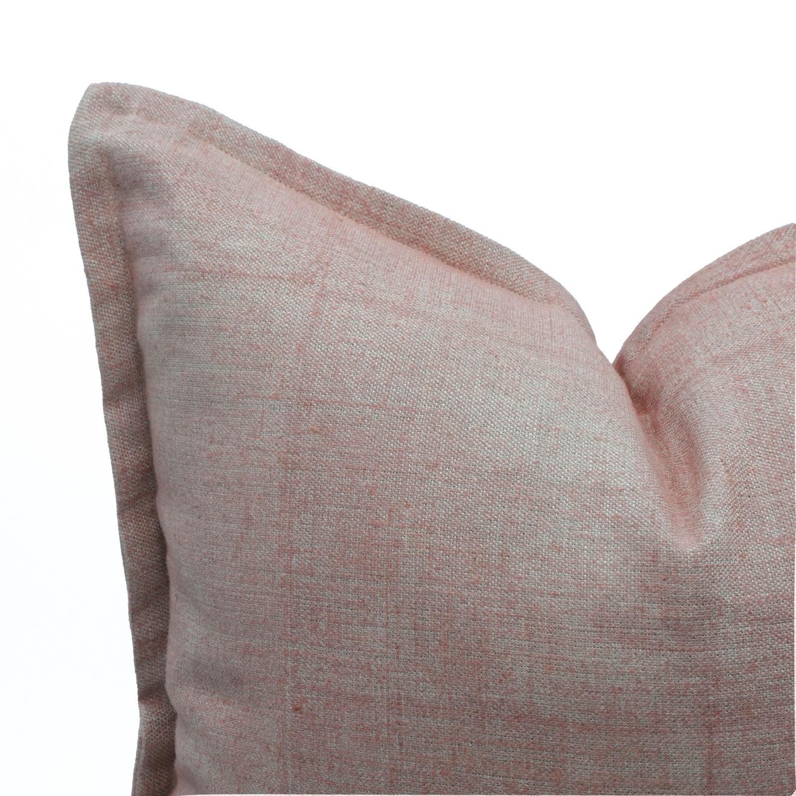 Solid Pink Thick Linen Oxford Pillow Cover | Farmhouse Decor