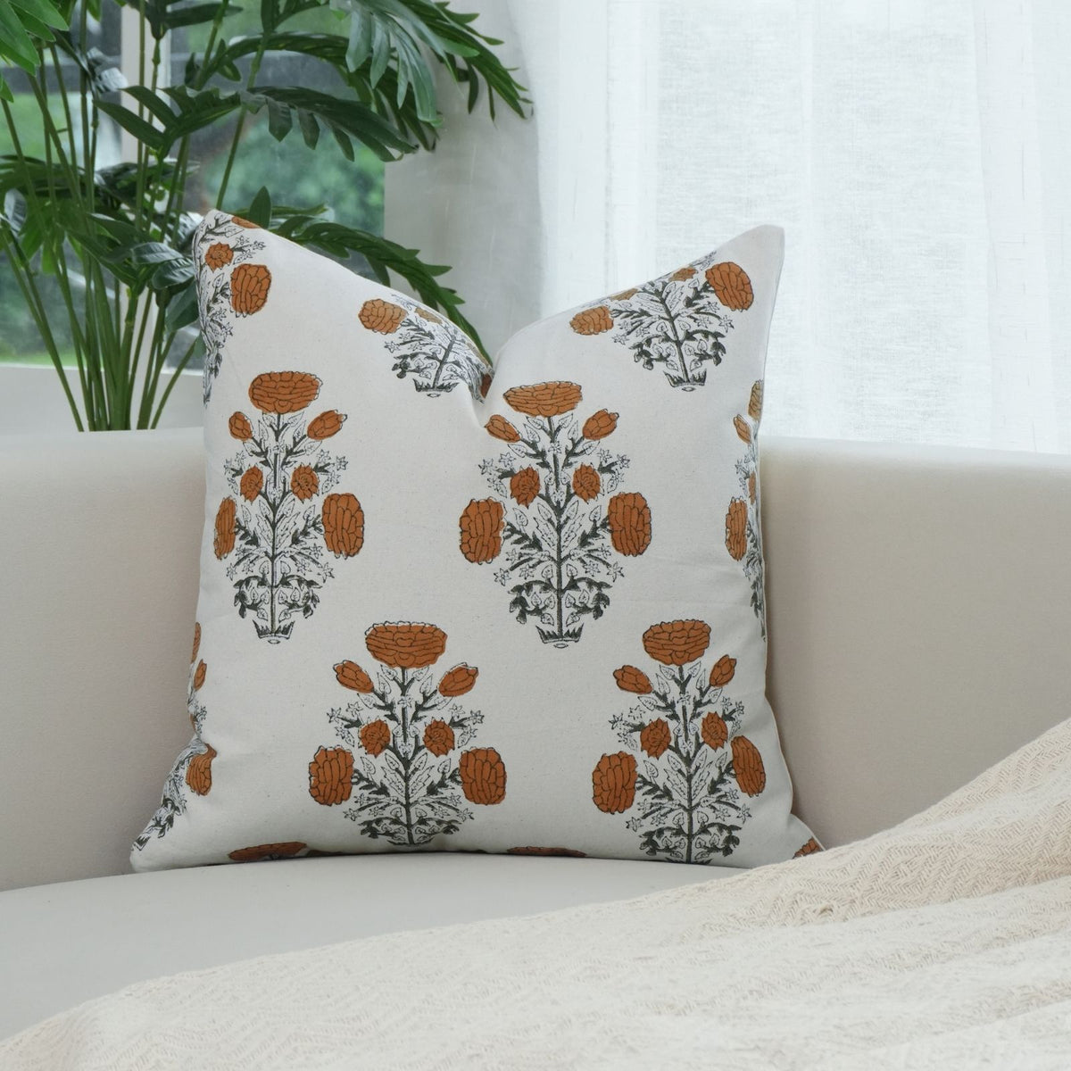 Indian Artisan Mustard Duck Canvas Cushion Cover - Swadesh
