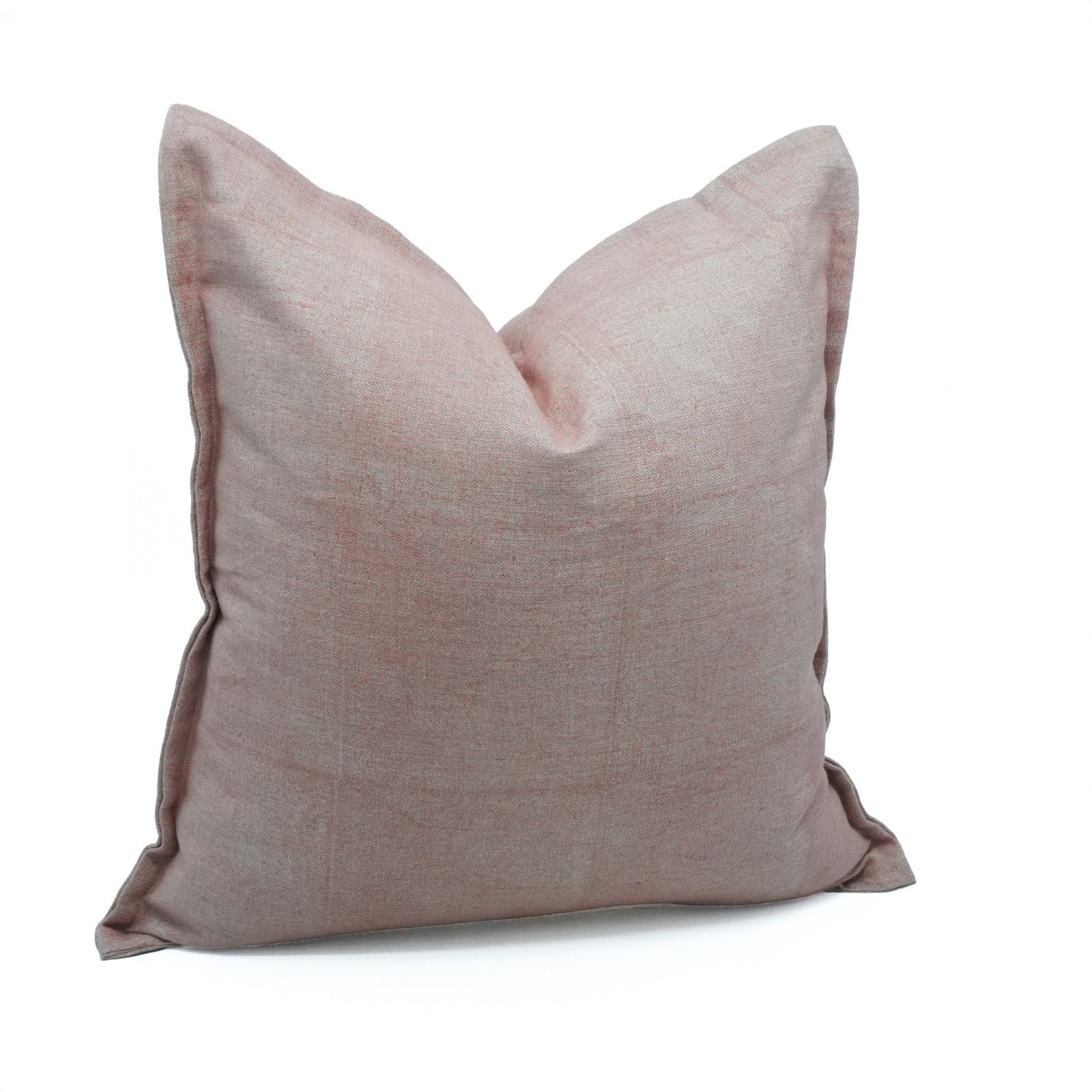 Solid Pink Thick Linen Oxford Boho Pillow Cover | Home Décor
