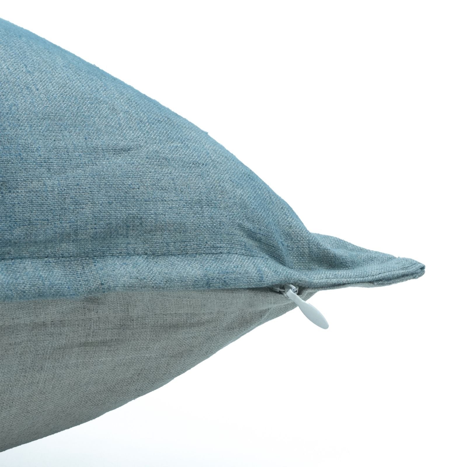 Solid Blue Thick Linen Oxford Throw Pillow Cover
