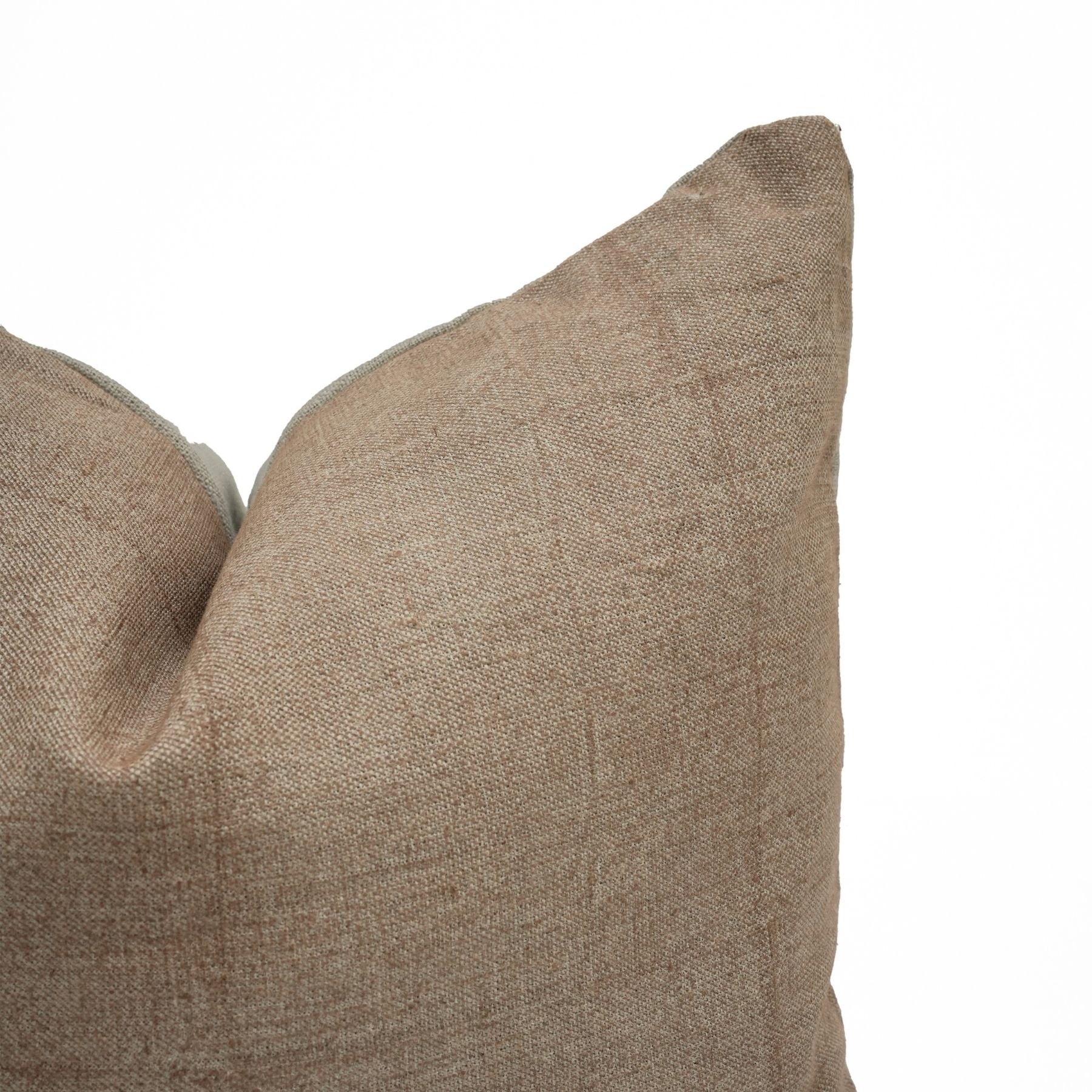 Handmade Brown Solid Linen Throw Cover | Bori Print