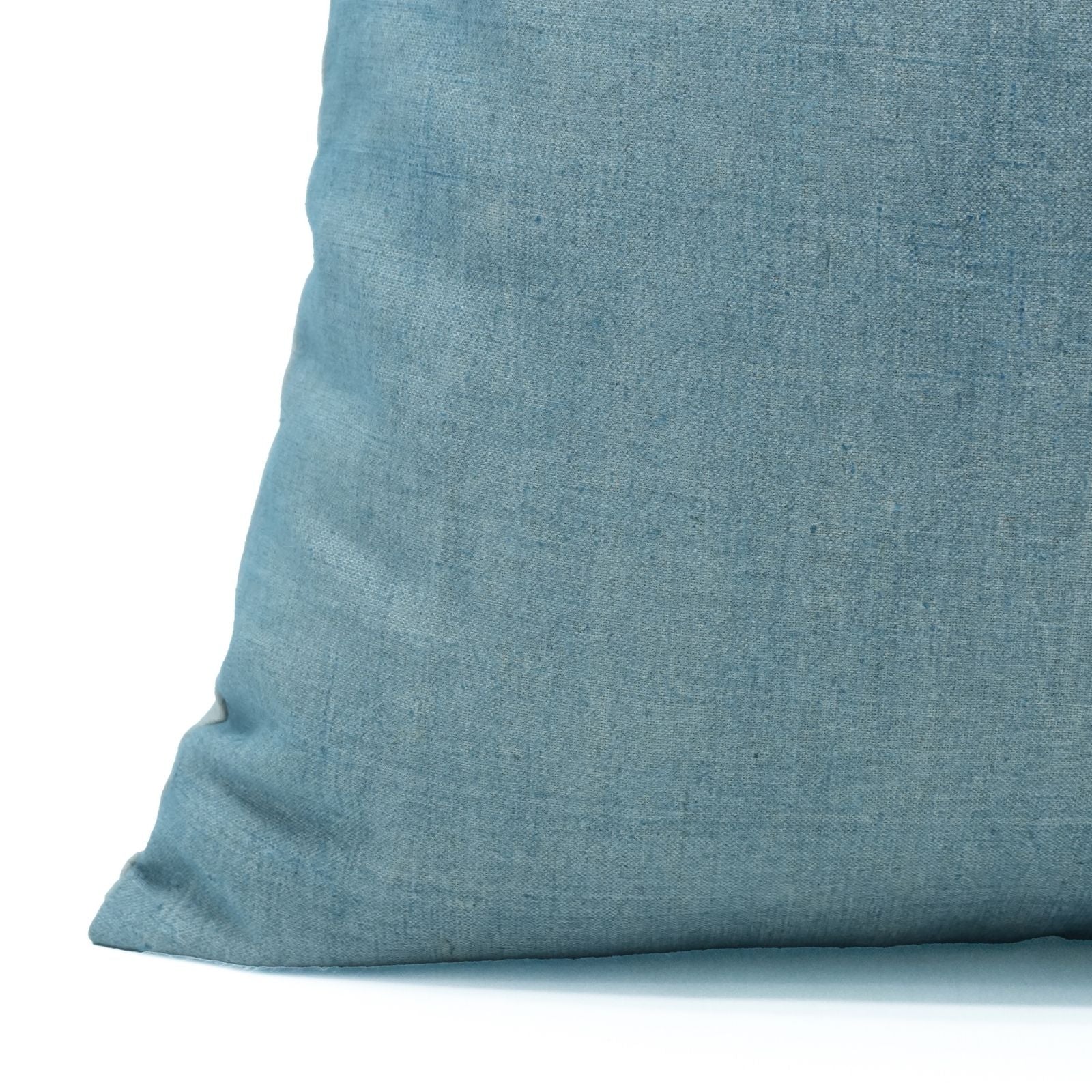 Solid Blue Thick Linen Throw Pillow Cover | Home Decor Accent