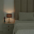 Brown Floral Wooden Block Print Linen Lampshade - Rohini