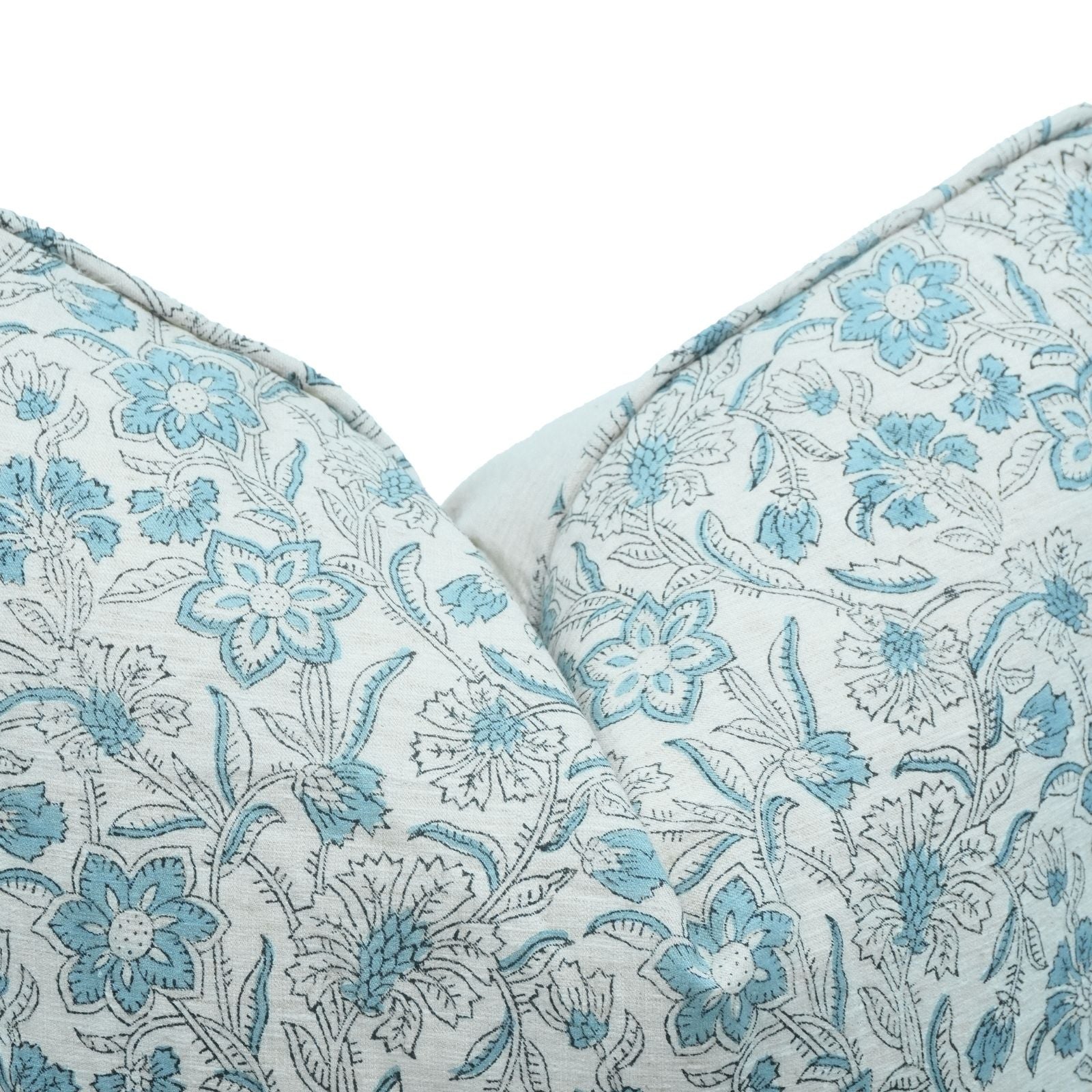 Jarul Handmade Linen Blend Piping Pillow Cover for Living Room 