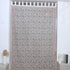 Indian Artisan Block Print Cotton Tab Top Curtain - Pushplata