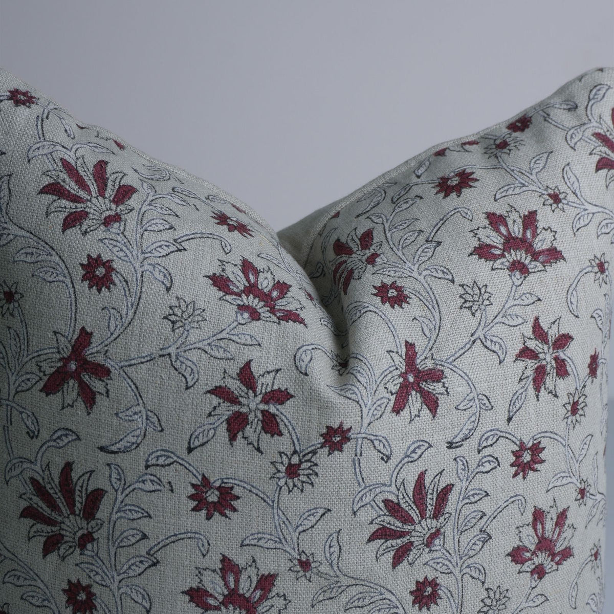 Indian Brown Floral Cushion Cover - Aradhana