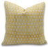 Fabdivine Handmade Block Print Decorative Thick Linen 18X18 Throw Pillow Case Cushion Cover for Sofa, Couch, Fall Decoration, Farmhouse, Outdoor, Living Room, Boho Home Décor, Flower Printed, Mustard