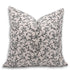 Fabdivine Block Print Duck Canvas Cotton 16X16 Throw Pillowcase Cushion Cover, Outdoor, Decorative Handmade for Sofa and Couch, Fall Decoration, Floral Printed Boho, Home Decor, Aradhana, Grey