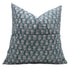 Fabdivine Handmade Block Print 14X14 Inch Duck Canvas Fabric Throw Pillowcase Cushion Cover, Fall Season, Summer, Spring Decoration for Sofa, Bed and Couch, Living Room, Farmhouse, (Tulsi Buti-Green)