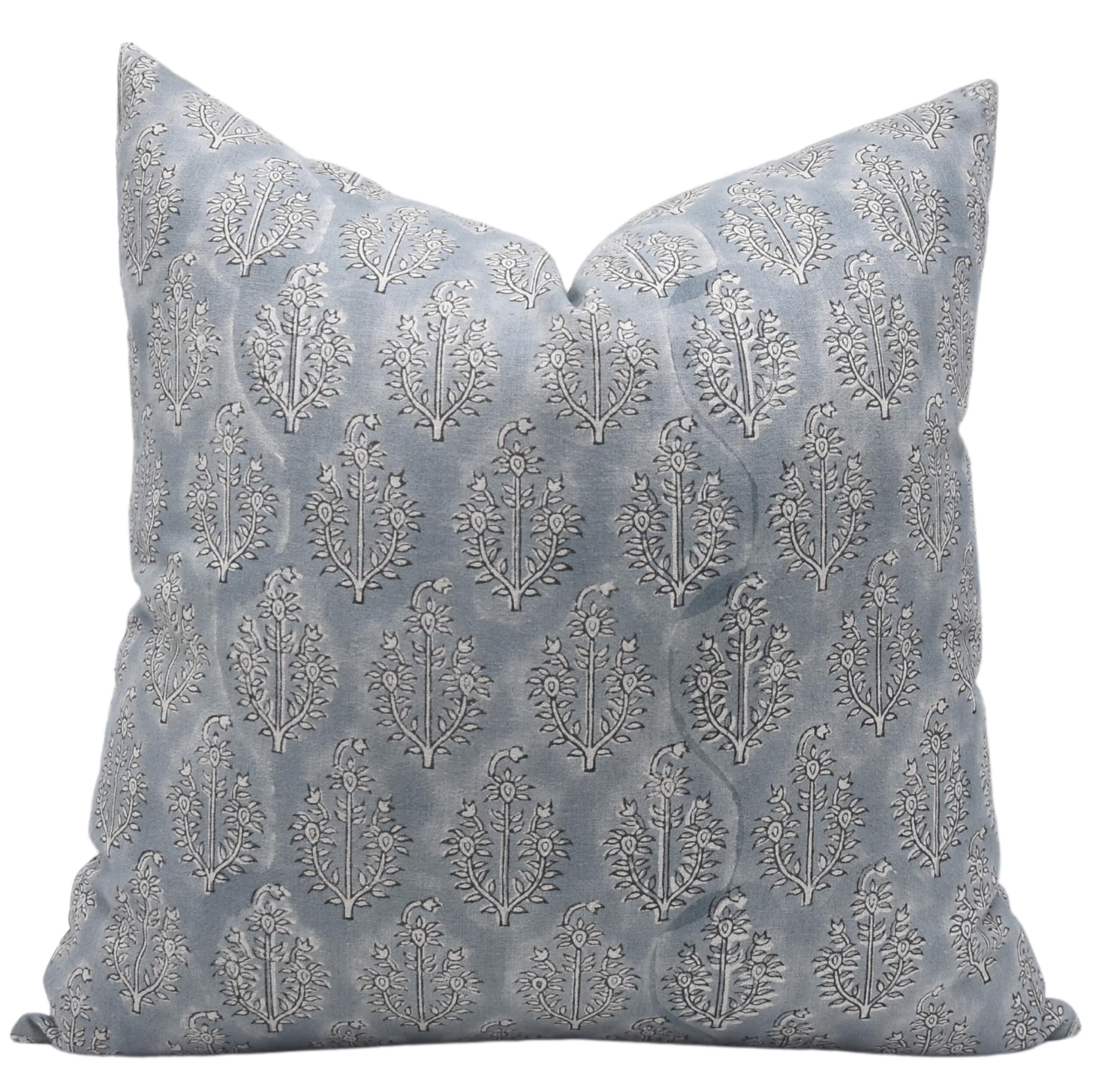 Grey zip up pillow cover with geometric pattern