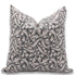 Fabdivine Handmade Block Print Pure Linen 20X20 Inch Throw Pillowcase Cushion Cover with Zipper, Outdoor, Home Décor, for Sofa, Chair and Couch, Fall Decoration, Boho, Black Forest, Light Grey