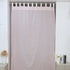 Hand Block Print Tab Top Cotton Curtains - Pink Lehriya Design 