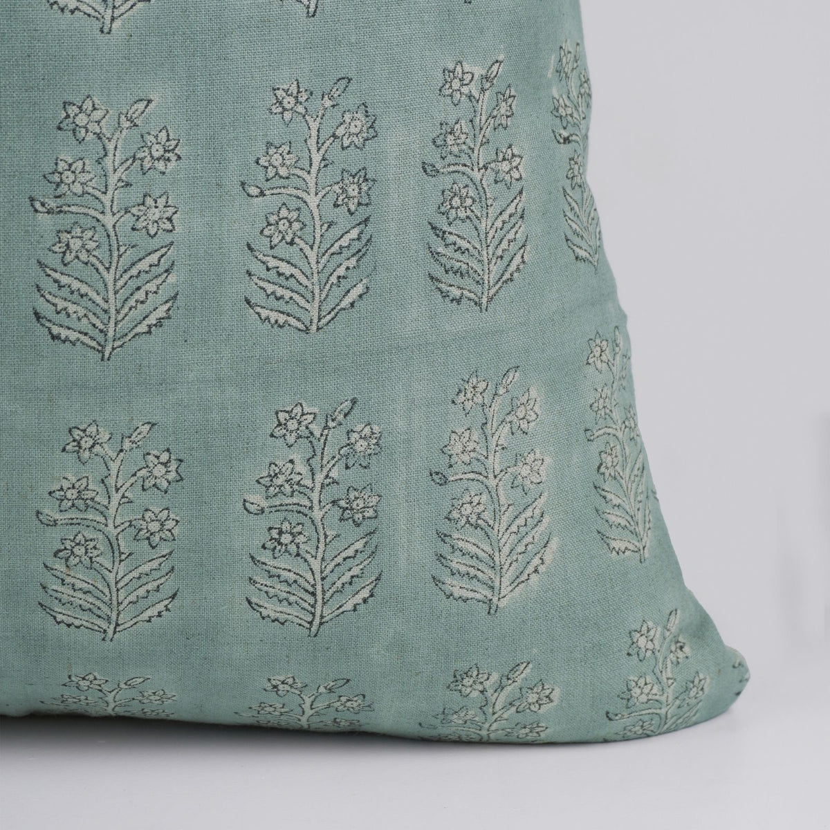 Handmade Mint Green Inderdhanush Cushion Cover