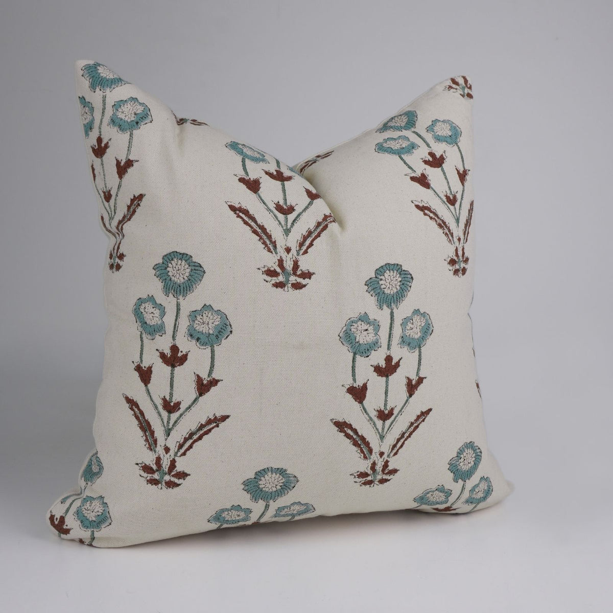 Amitabh Hand Block Print Cushion Cover – Duck Canvas