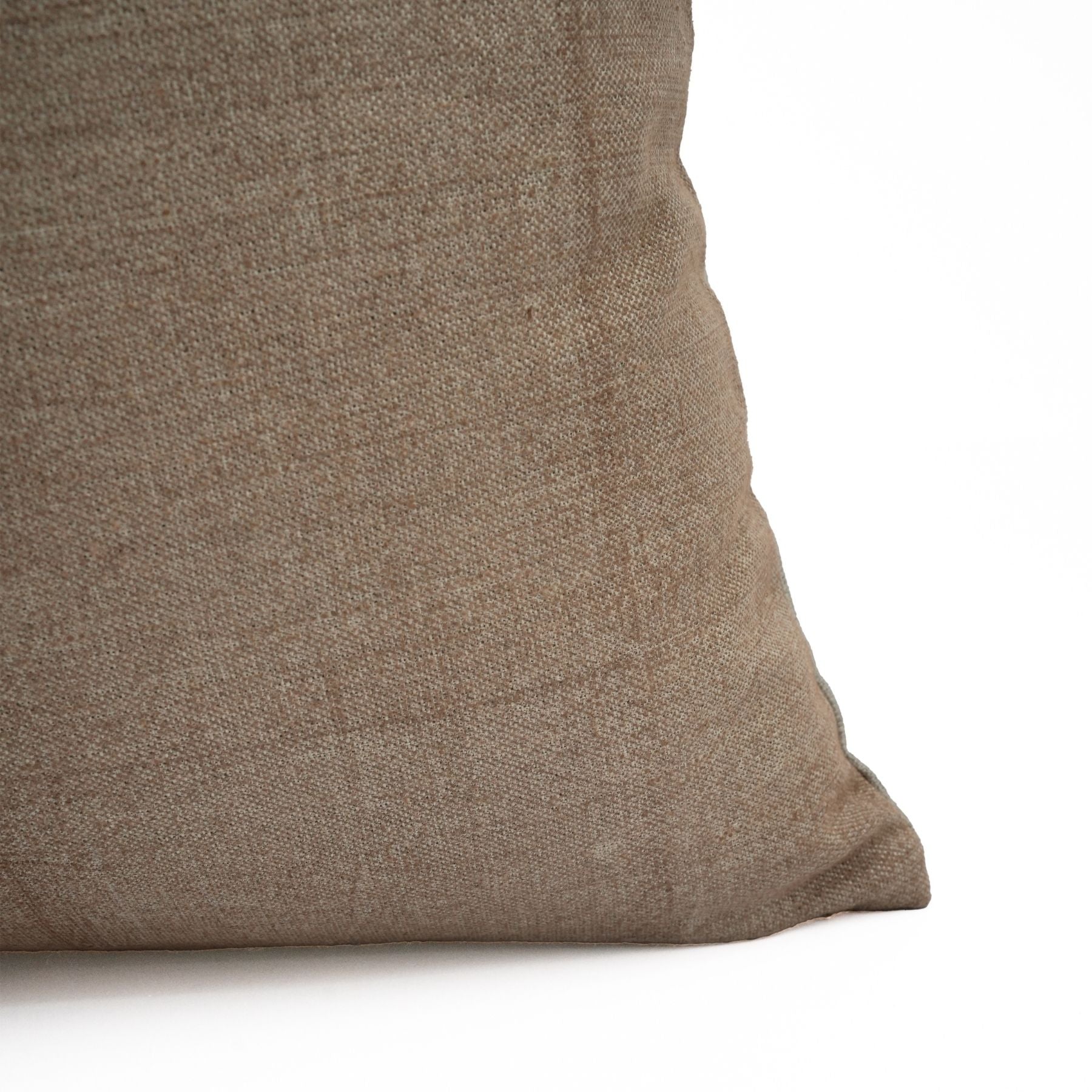 Handmade Brown Solid Linen Throw Cover | Bori Print