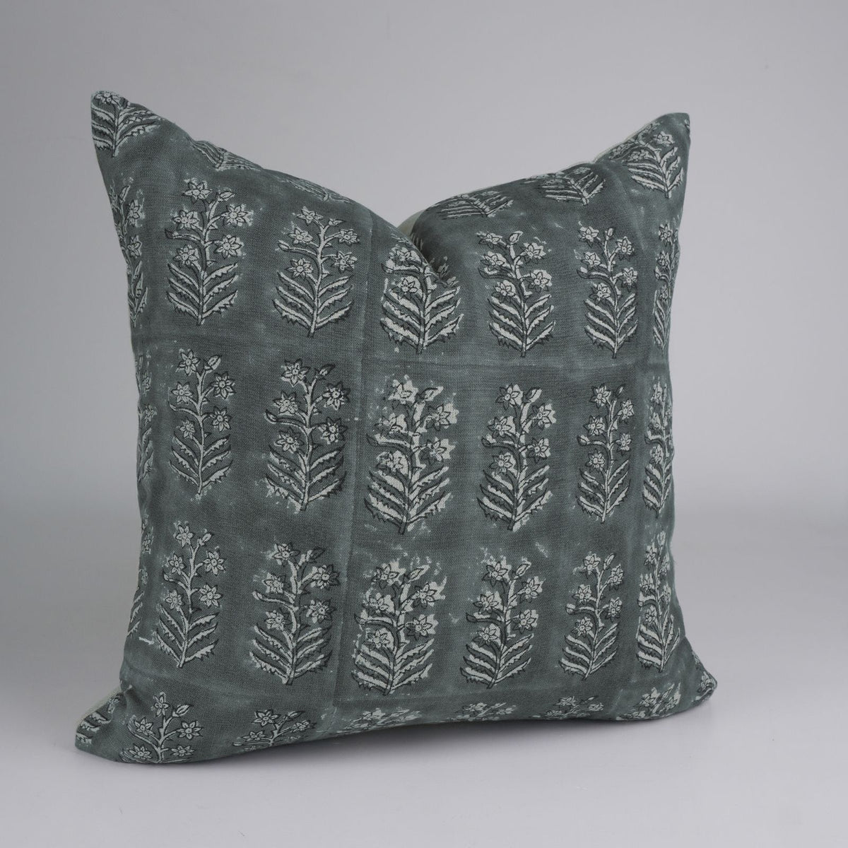 Indian Printed Pure Linen Indoor Pillow Cover - Inderdhanush