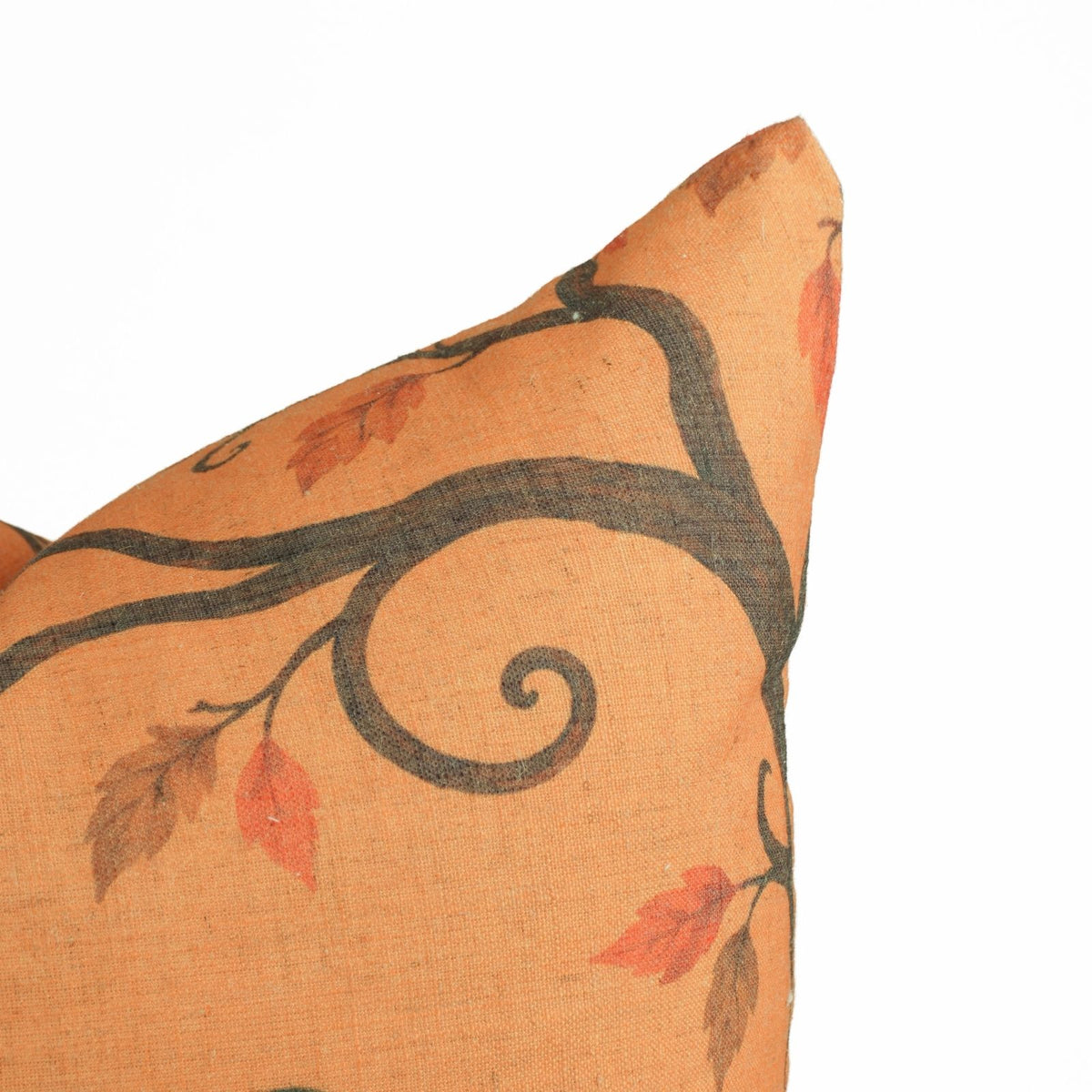 Pumpkin Orange Fall Harvest Linen Seasonal Decor Pillow Cover 