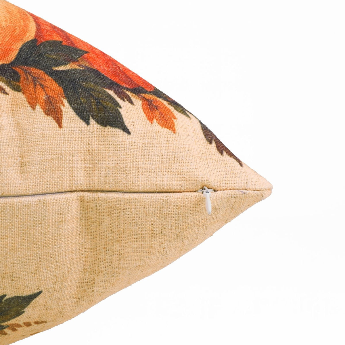 Halloween Pumpkin Print Viscose Linen Pillow Cover - Kadu