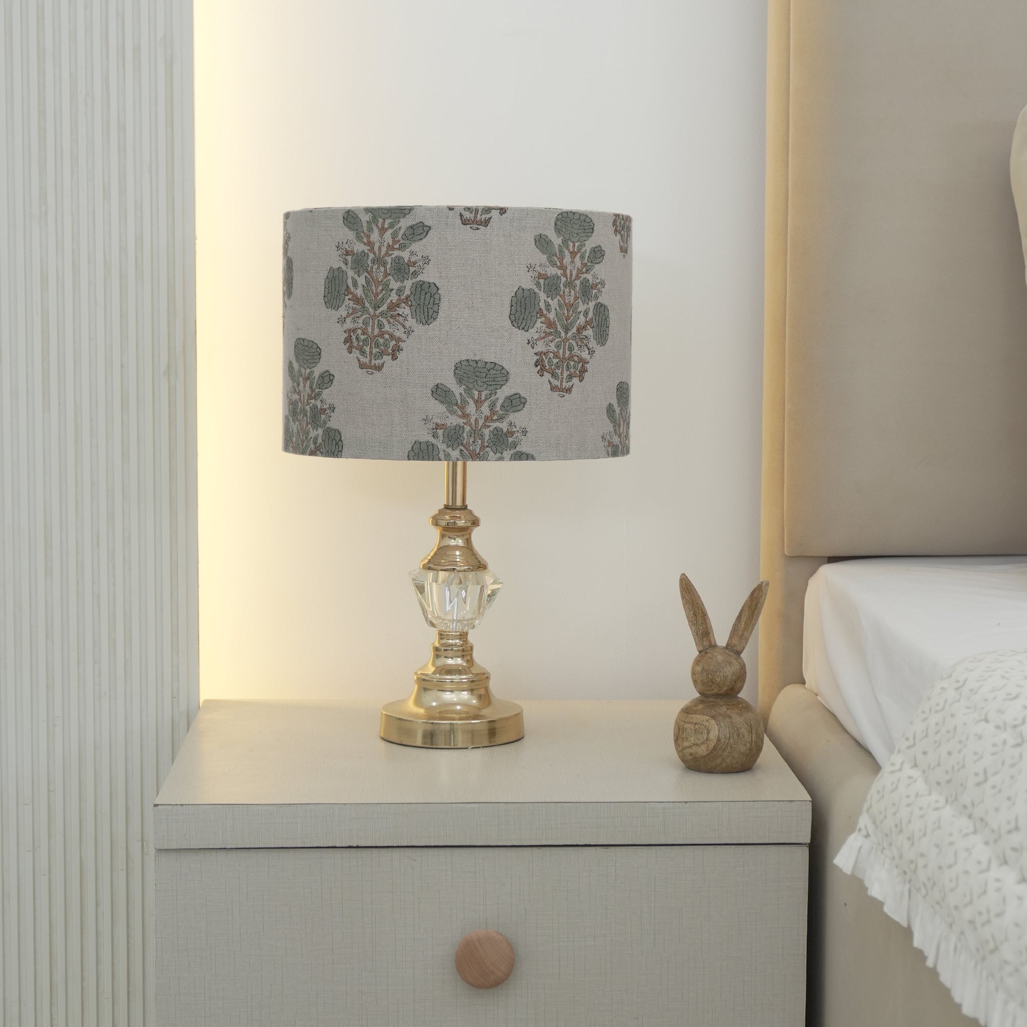 Artisan Made Block Print Heavy Linen Boho Lampshade - Swadesh