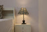 Decorated lampshade with textile print art