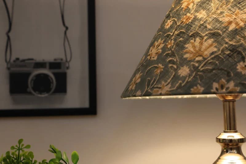 Decorative cone lampshade for bedside table