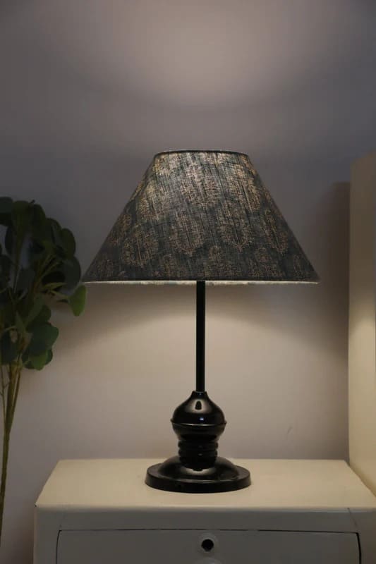 Patterned lampshade for living room table lamp
