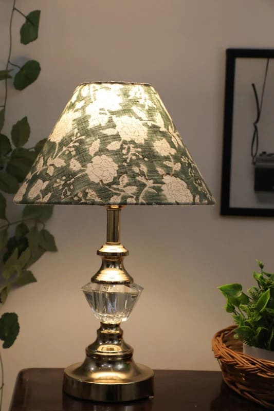 Indian block print fabric lampshade décor