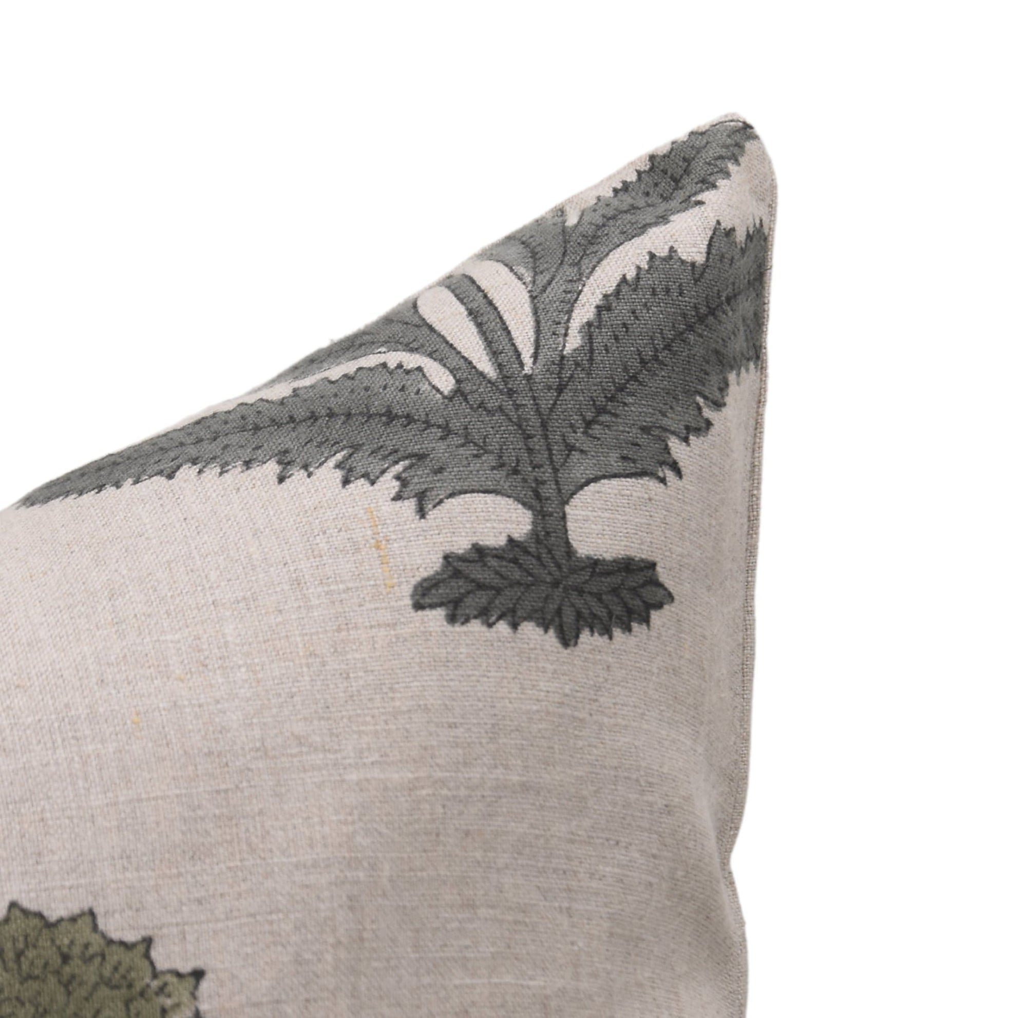 Badshah Printed Linen Green Pillow Covers