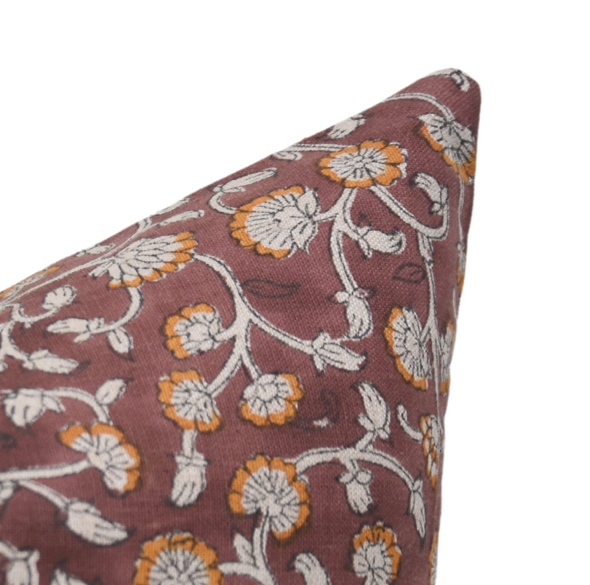 Indian Brown Linen Pillow Covers for Couch