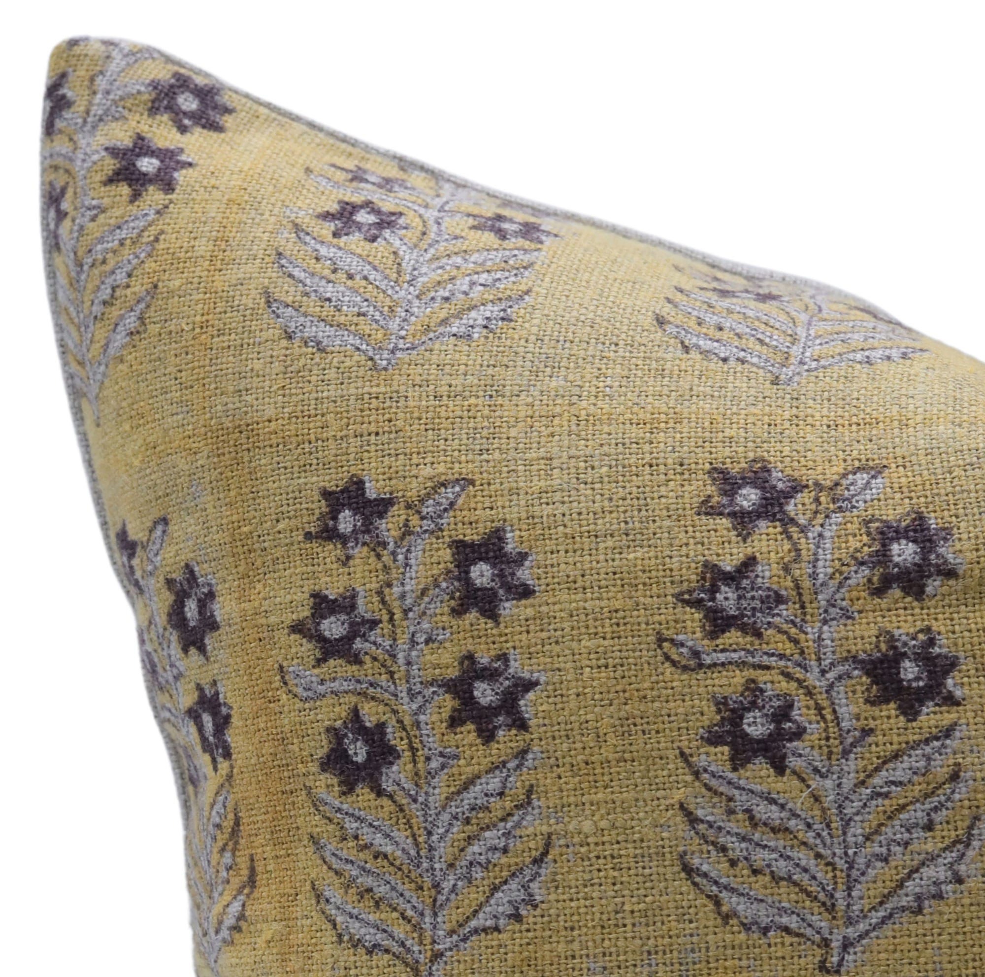 Block print Thick Linen throw pillow cover- INDERDHANUSH - Fabdivine